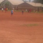 No grass on soccer fields